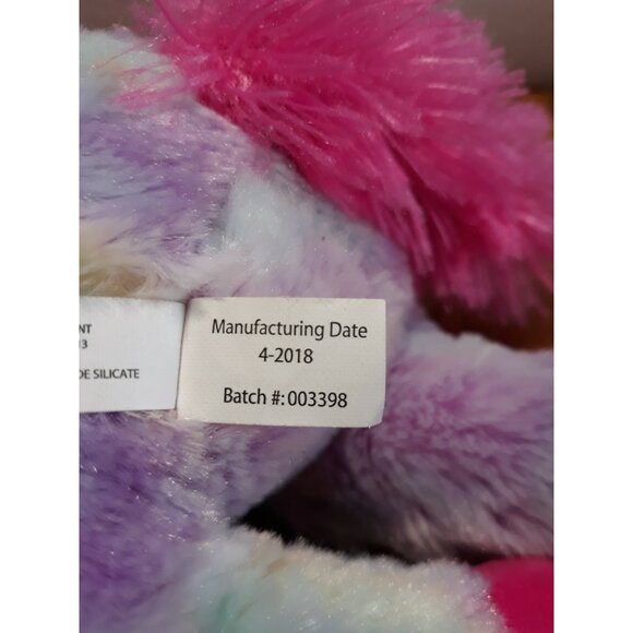 The Petting Zoo Unicorn Blue multiple colors stuffed Plush 12” Glitter Eyes - Picture 8 of 9